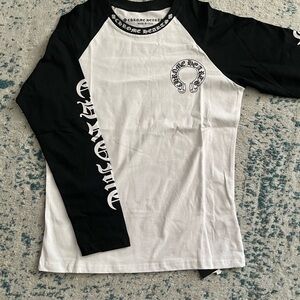 Chrome Hearts Kids Black and White Long Sleeve Tee